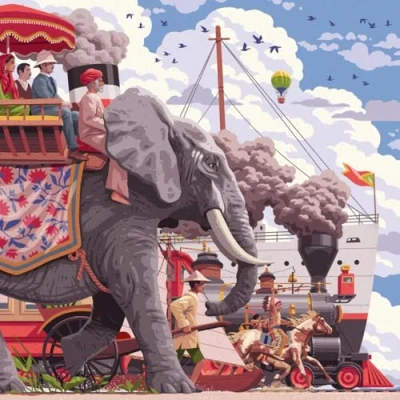 Afbeelding van Ravensburger puzzel 12001201 Rond de wereld in 80 dagen Art&amp;soul 750 stukjes voor (750 onderdelen)