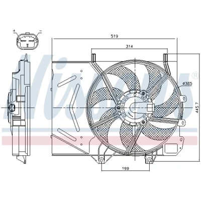 Afbeelding van Nissens Ventilatorwiel motorkoeling 85986