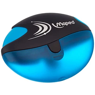 Afbeelding van Maped Galactic Potloodslijper 1 gat puntenslijper met reservoir + vulling kleur: blauw