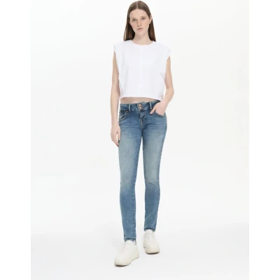 Afbeelding van LTB Jeans Molly M Dames Slim fit Jean Lichtblauw Yule Wash