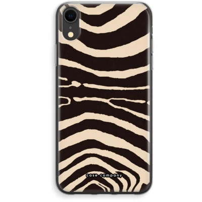 Afbeelding van Case Company® hoesje geschikt voor iPhone XR Arizona Zebra Soft Cover Telefoonhoesje Bescherming aan alle Kanten en Schermrand