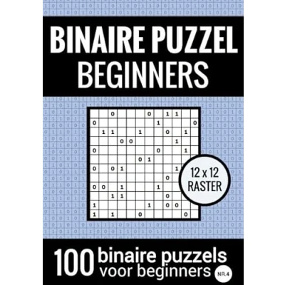 Afbeelding van Binaire Puzzel Makkelijk voor Beginners Puzzelboek met 100 Binairo‘s NR.4