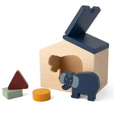 Afbeelding van Trixie Wooden House MRS. Elephant Houten speelgoed voor kinderen, Maat: One Size, Multicoloured