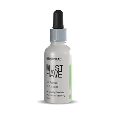 Afbeelding van Gerovital MUST HAVE Anti Rimpel en Stevigheid Serum 10% Peptiden 3% Squalaan 30ml Collageen Elastine