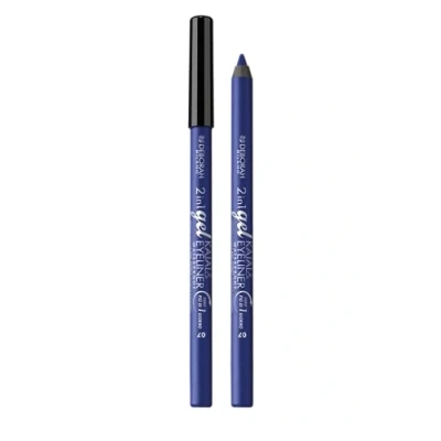 Afbeelding van Deborah Milano 2 in 1 oogpotlood Kajal en eyeliner waterbestendig, 07 blauw, duurzaam, waterproof, ultra gepigmenteerde romige lijn, geeft een intense gedefinieerde blik, 1,21 g