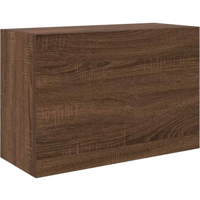 Afbeelding van Badkamerwandkast 60x25x40 cm bewerkt hout bruin eikenkleur