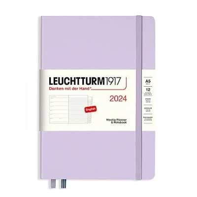 Afbeelding van LEUCHTTURM1917 367703 weekplanner en notitieboek medium (A5) 2024, 12 maanden, lila, Engels