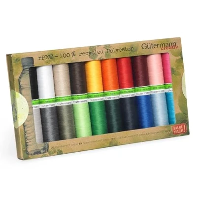 Image de Gütermann Set de fils à coudre rPET, &#039;Couleurs basiques&#039;