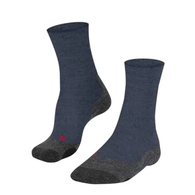 Afbeelding van FALKE TK2 Explore Melange heren trekking sokken blauw (dark blue melangeange) Maat: 42 43