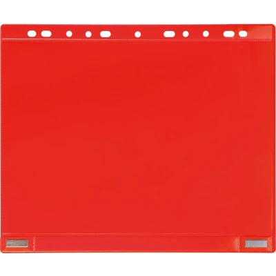Afbeelding van Tarifold geperforeerde showtas, dubbelzijdig magnetisch, rood, pak van 5 stuks