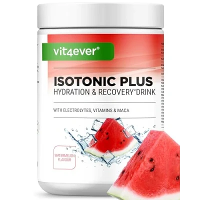 Afbeelding van Isotonic Plus Drink 1050g Boisson isotonique en poudre avec glucides, électrolytes, vitamines et maca formule hydratation &amp; récupération (Watermelon)