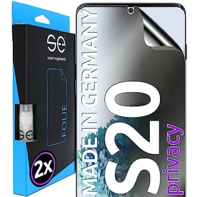 Afbeelding van smart engineered S.E Screenprotector voor Samsung Galaxy S20, anti spion, stofvrij, luchtbelvrij, 2 stuks