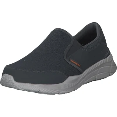 Afbeelding van Skechers Sport Equalizer 4.0 Instappers Charcoal mesh/pu/orange, Heren, Maat: 48.5, mesh/pu/orange Textiel/ synthetisch