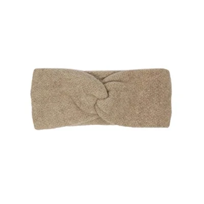 Afbeelding van Zwillingsherz Hoofdband van 100% kasjmier, hoogwaardige grof gebreide band in effen design voor dames en meisjes, wol, oorbescherming, hoofdband, warm zacht lente, herfst winter, Beige