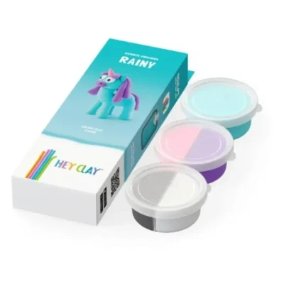 Afbeelding van Hey Clay Interactieve Boetseerklei Rainbow Unicorn Rainy (3 kleuren)