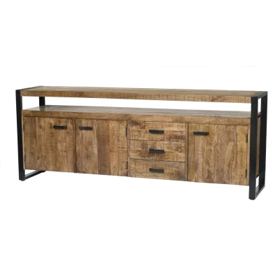 Afbeelding van Livingfurn Dressoir Nairobi 210cm Mangohout