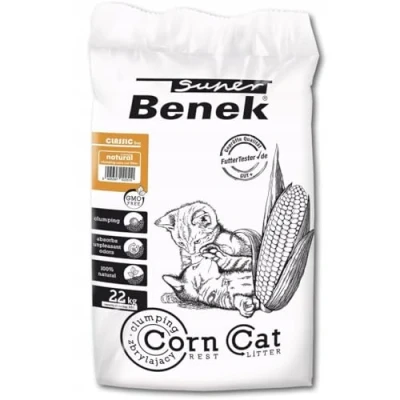 Afbeelding van 35L Super Benek Corn Cat Natural Kattenbakvulling