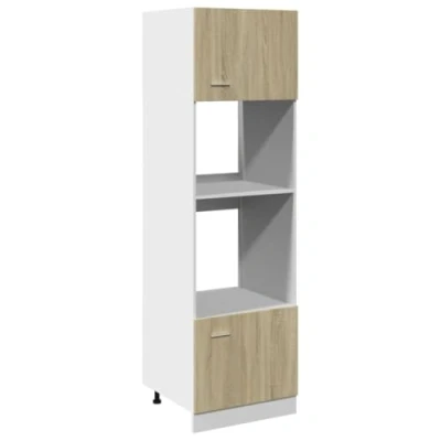 Afbeelding van vidaXL Magnetronkast 60x57x207 cm spaanplaat sonoma eikenkleurig