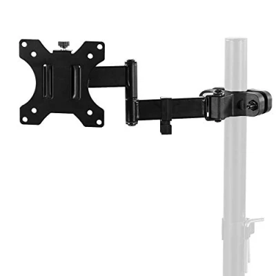 Afbeelding van VIVO monitorarm POLE01A Universele stalen met afneembare VESA plaat van 75 mm en 100 mm, geschikt voor schermen 17 tot 32 inch, zwart