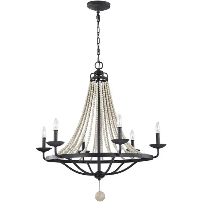 Afbeelding van Feiss LED Kroonluchter 6X E14 Max 40W Dimbaar Dark Weathered Zinc with Driftwood Grey