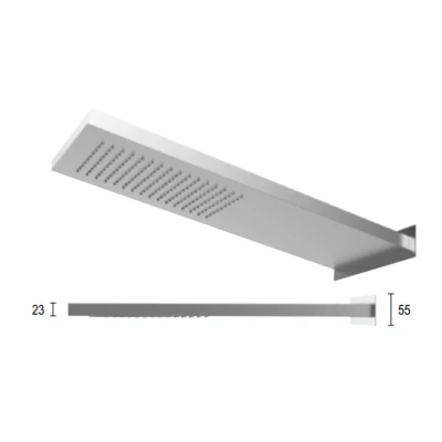 Afbeelding van SB Square 316 Regendouche met muuraansluiting hoofddouche volledig RVS 1208946748