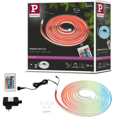 Afbeelding van Paulmann Outdoor Stripe set 5m 78890 LED strip complete Met connector (male) 24 V 5 m RGB