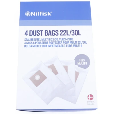 Afbeelding van nilfisk 107417195 stofzuigerzak stofzuigerzakken geschikt voor 4 st. 22L/30L