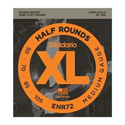 Afbeelding van D&#039;Addario ENR72 Half Rounds Bass Medium 50 105 flatwound bassnarenset