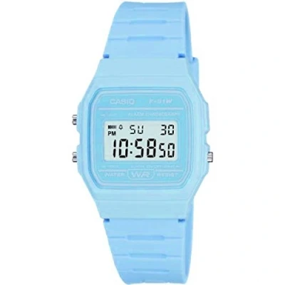 Afbeelding van Casio Collection herenhorloge F 91WC, Blauw