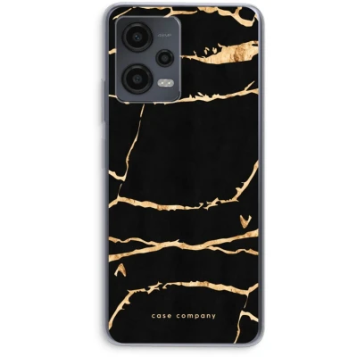 Afbeelding van Case Company® hoesje geschikt voor Xiaomi Redmi Note 12 Gouden marmer Soft Cover Telefoonhoesje Bescherming aan alle Kanten en Schermrand