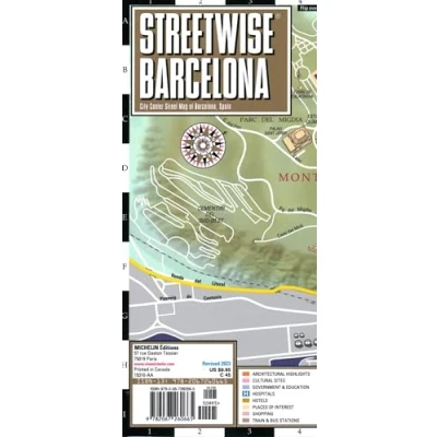 Afbeelding van Streetwise Barcelona Map Laminated City Center Street of Barcelona, Spain: Plans