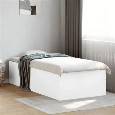 Afbeelding van vidaXL Bedframe bewerkt hout wit 100x200 cm