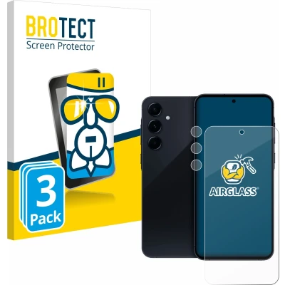 Afbeelding van BROTECT Screenprotector voor Samsung Galaxy A55 5G (Voor+Camera) Folie Beschermfolie Beschermglas transparant (3 Stuks)