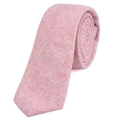Afbeelding van DonDon stropdas heren katoenen 6 cm, Pastel roze, Eén maat