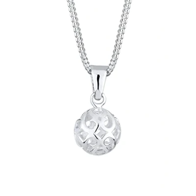 Afbeelding van Elli Ornament BALL Ketting, Dames, Maat: 45, Silber