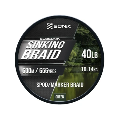 Afbeelding van Sonik Subsonik Sinking Braid 0.20mm 40lb 600m Gevlochten lijn