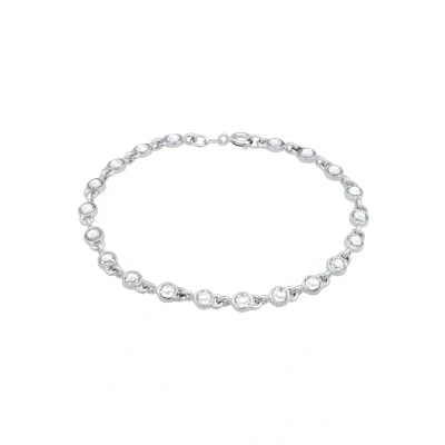 Afbeelding van Elli Tennis Classic Armband, Dames, Maat: 19, Silber