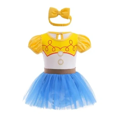 Afbeelding van Lito Angels Kostuum prinses Jessie met hoofdband voor baby&#039;s, meisjes, maat 12 18 maanden (etiket van stof 95)
