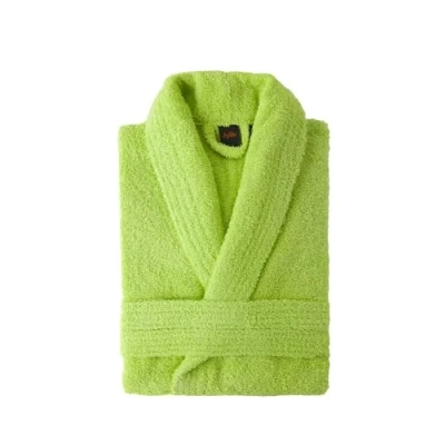 Image de Top Towel Elegant Peignoir pour femme et homme, 100% coton, 500 g/m², avec capuche ou sans capuche, doux absorbant douche, spa piscine, citron vert, XL
