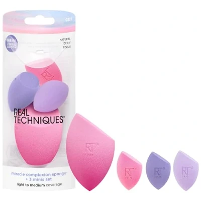Afbeelding van Real Techniques Sunrise To Sunset Miracle Complexion spons + 3 mini&#039;s set, 4 delig