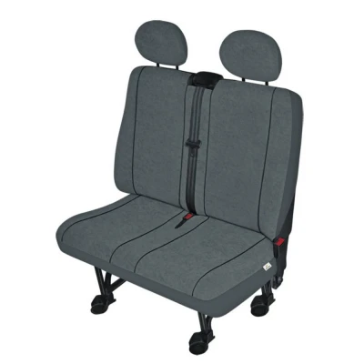 Afbeelding van HP Autozubehör 22417 Tweezits stoelbeschermer 4 delig Polyester Grijs Dubbele stoel
