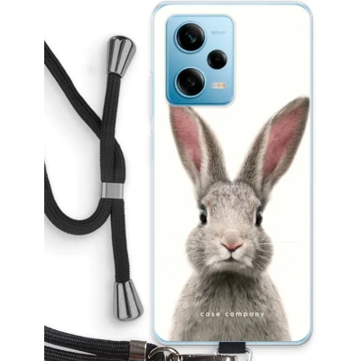 Afbeelding van Case Company® hoesje met Koord geschikt voor Xiaomi Redmi Note 12 Pro 5G Daisy Telefoonhoesje Zwart Bescherming aan alle Kanten en Over de Schermrand