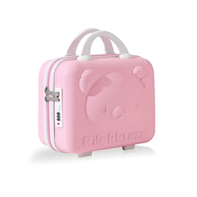Afbeelding van Cosmeticakoffer voor op reis, kleine draagbare, make uptas waterdicht en slijtvast, draagbare uporganizerbox, toilettas trolley te steken, roze