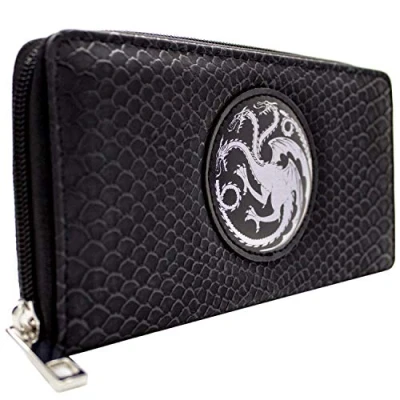 Afbeelding van Maison Targaryen Game of Thrones Vuur en Bloed Portemonnee Zwart, Eén maat, zwart., Eenheidsmaat