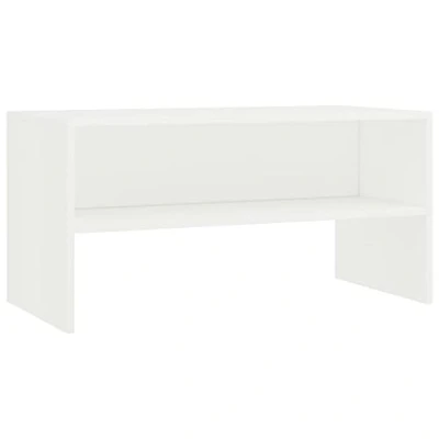 Image de vidaXL Meuble TV Blanc 80x40x40 cm Bois d’ingénierie800054