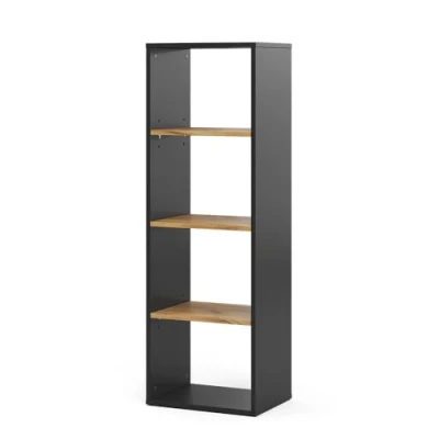 Afbeelding van Vicco TomyBoekenplank 40 x 120 cm 4 compartimenten Antraciet/gouden eik