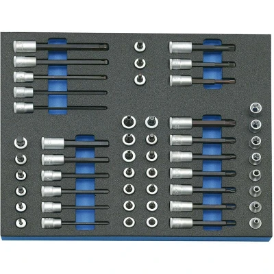 Image de GEDORE 2005 CT2 TX 30 jeu de clés à douilles 3/8&quot; en 2/4 CT module, 52 pièces 2016508