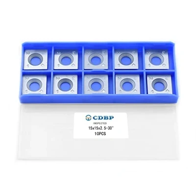 Afbeelding van CDBP Hardmetalen platen 15 mm (15 x 2,5 mm) geschikt voor spiraalvormige schaafkop houtbewerking of houtdraaigereedschap, 10 stuks