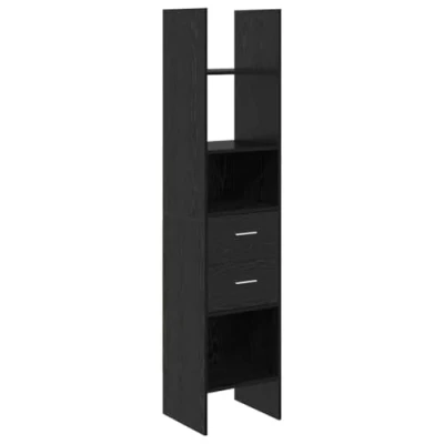 Afbeelding van vidaXL Boekenkast Zwart eiken 40 x 35 180 cm Bewerkt hout