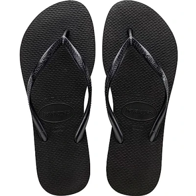 Afbeelding van Havaianas Slim Damesslippers, zwart.